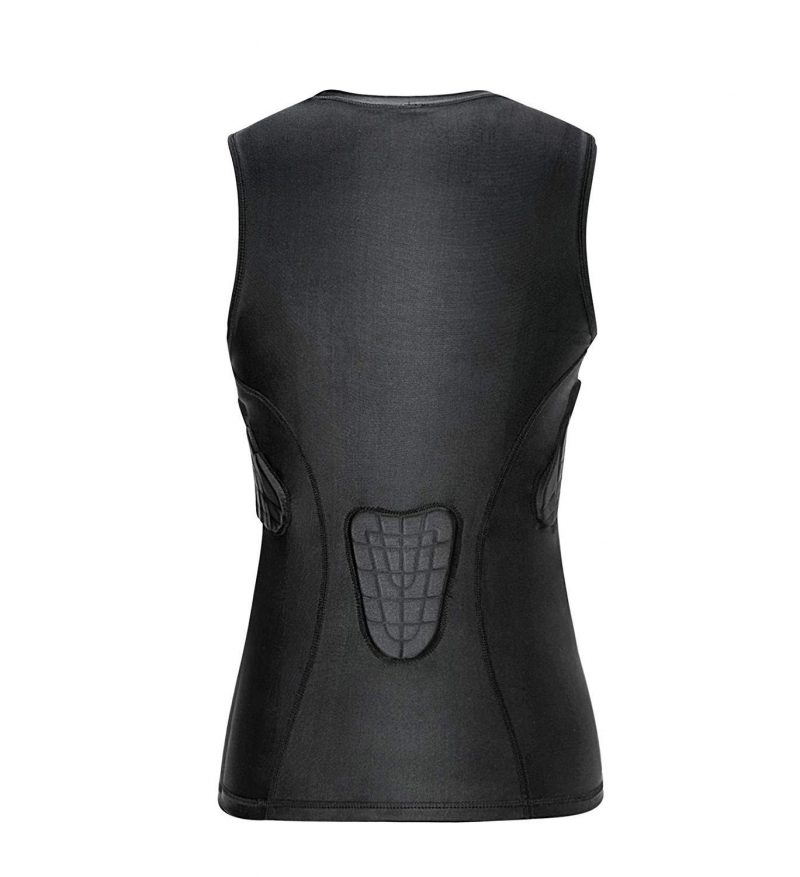 TUOY Youth Boys Padded Compression  Sleeveless Shirts  Rib Chest Protector Protective Sports Workout Safety T-Shirts for Football Paintball Baseball - Image 2