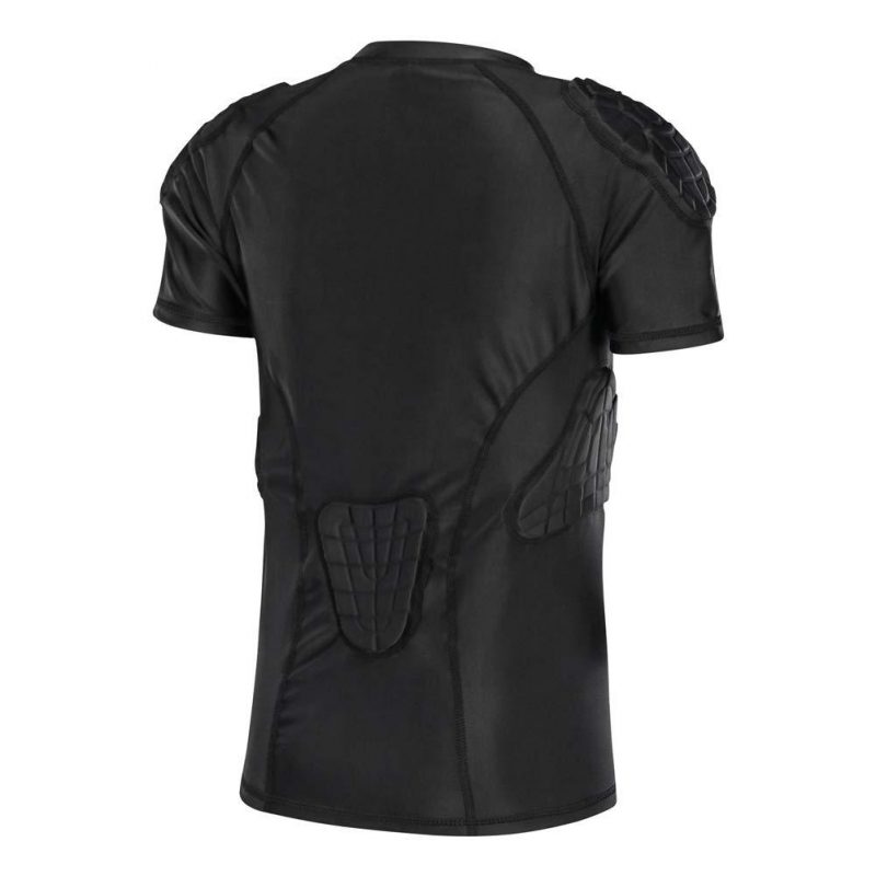 TUOY Youth Boys Padded Compression Shirts Shorts Rib Chest Protector Protective Sports Workout Safety T-Shirts for Football Paintball Baseball - Image 2