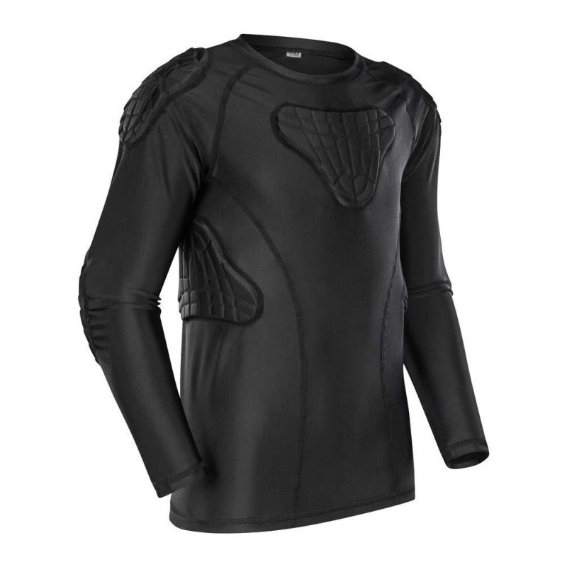 TUOY Kids Youth Padded Compression Shirt - Long Sleeve Padded Protective Shirt for Football Baseball - Image 2