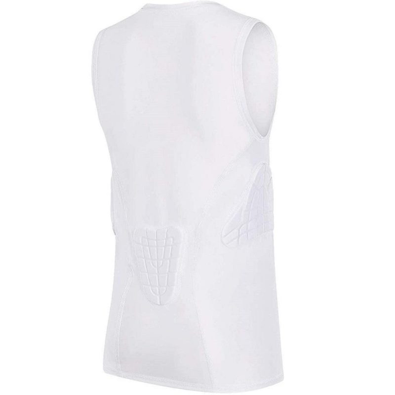 TUOY Youth Boys Padded Compression  Sleeveless Shirts  Rib Chest Protector Protective Sports Workout Safety T-Shirts for Football Paintball Baseball - Image 7
