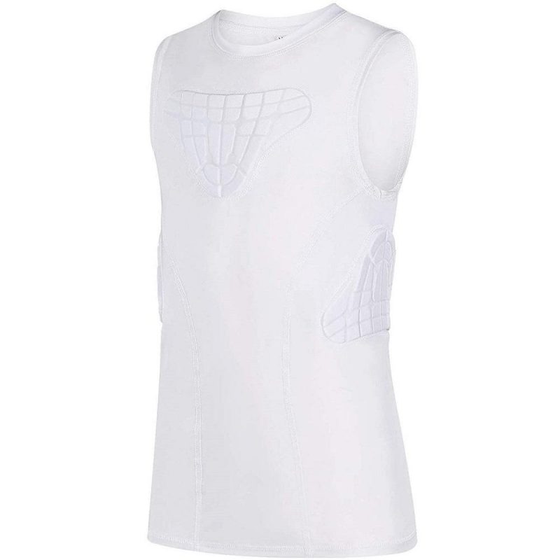 TUOY Youth Boys Padded Compression  Sleeveless Shirts  Rib Chest Protector Protective Sports Workout Safety T-Shirts for Football Paintball Baseball - Image 6