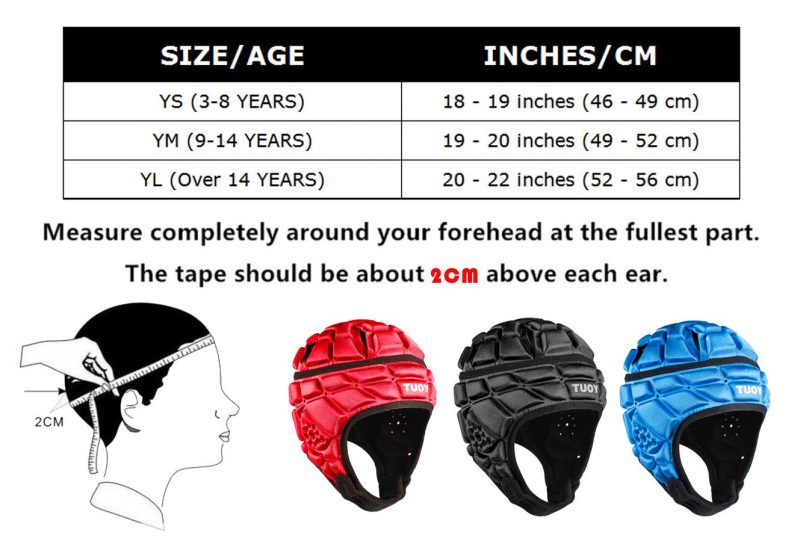 TUOY Youth Kids Shell headgear Soft Padded Headgear Flag Football Helmet Rugby Headguards - Image 8