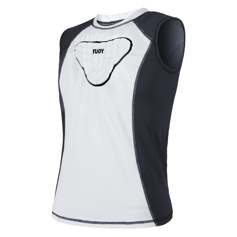 TUOY Youth Padded Compression Shirt Vest Rib Chest Protector Football Baseball Rugby - Image 7