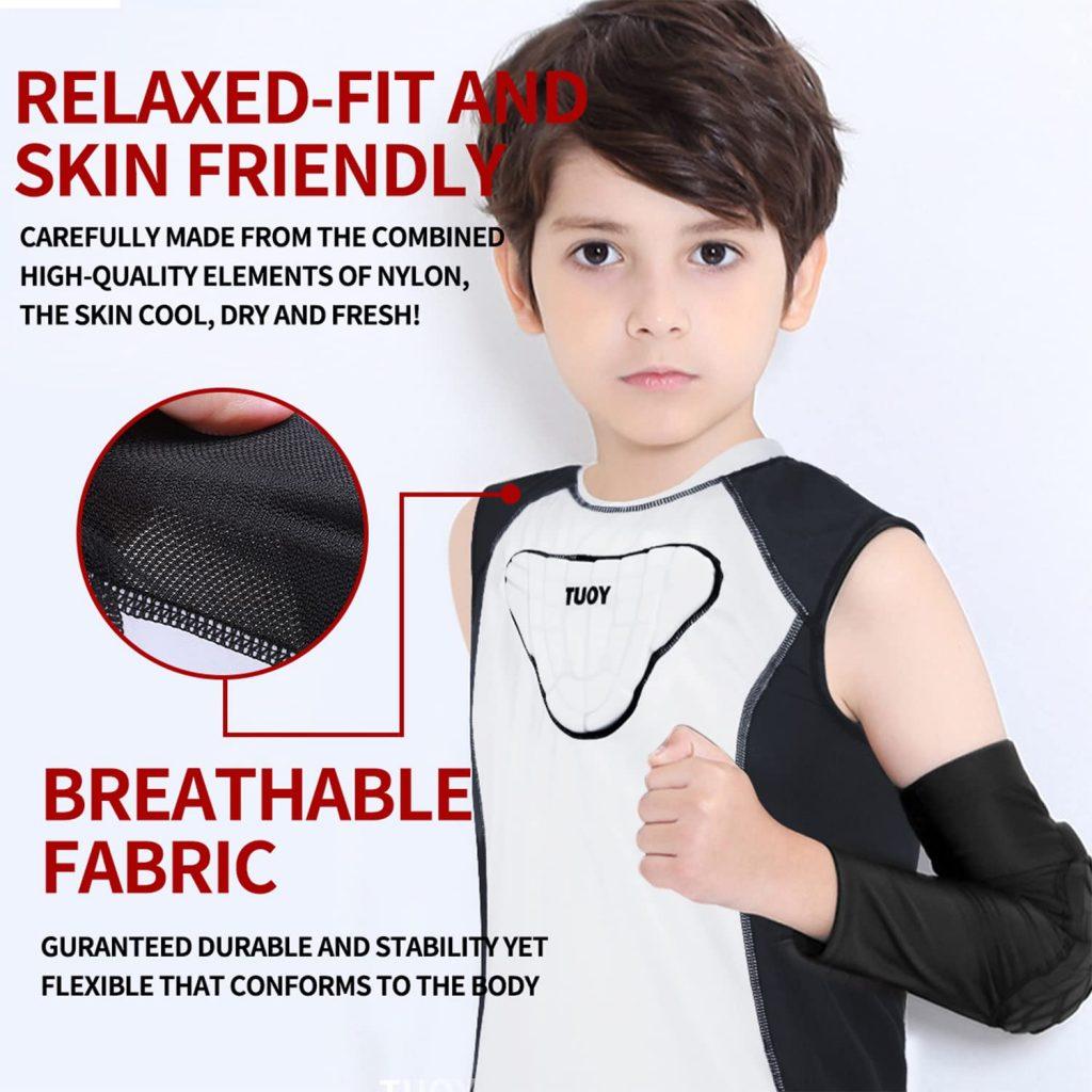 TUOY Youth Padded Compression Shirt Vest Rib Chest Protector Football