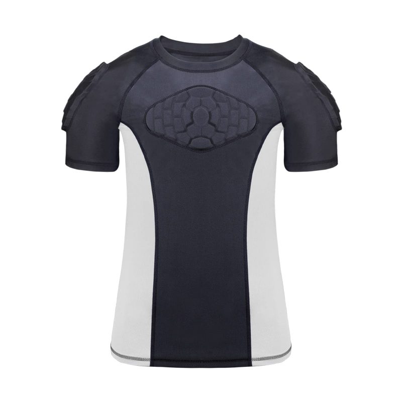 TUOY Youth Kids Padded Compression Shirt Protective Shirt Rib Chest Protector for Football Paintball Baseball Rugby Cricket Basketball - Image 7
