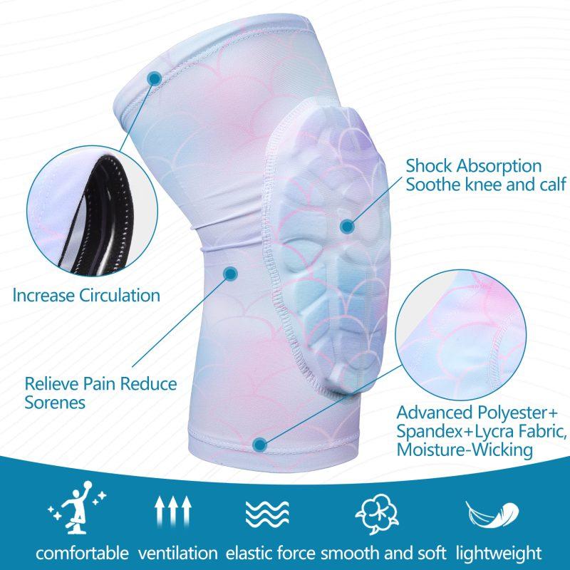 DGXINJUN Padded Knee Pads Basketball Volleyball Football Antislip Sports Knee Brace for Adults (1Pair) - Image 2